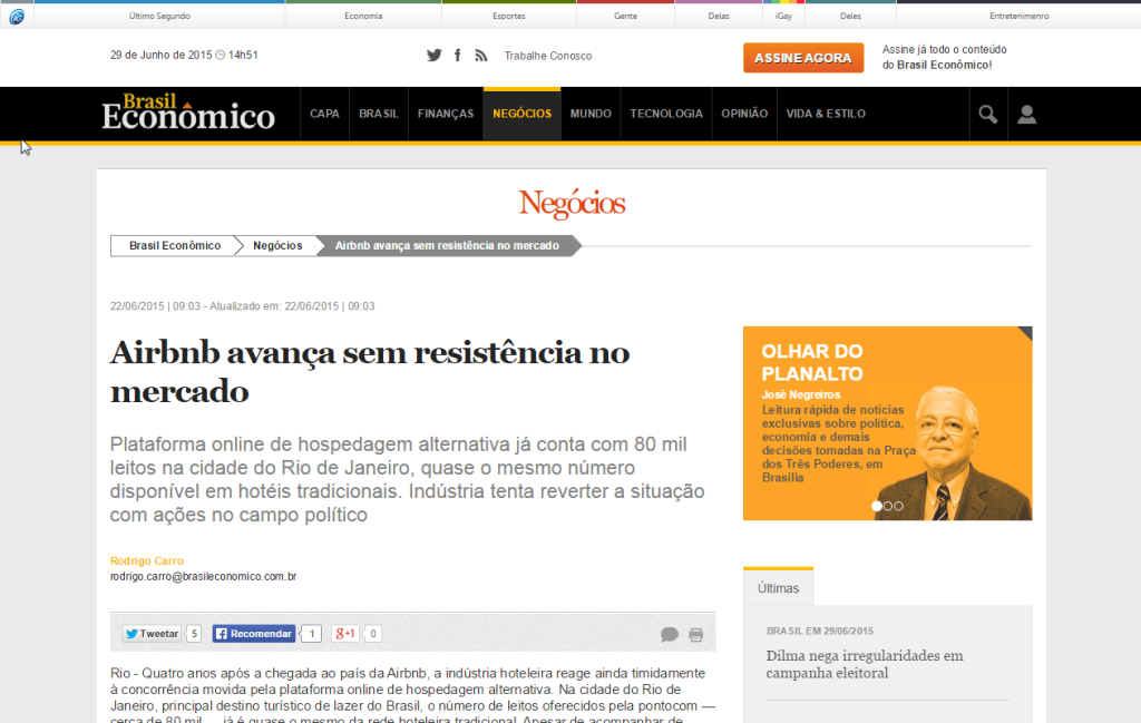 2015-06-29 14_52_15-Airbnb avança sem resistência no mercado - Negócios - Brasil Econômico