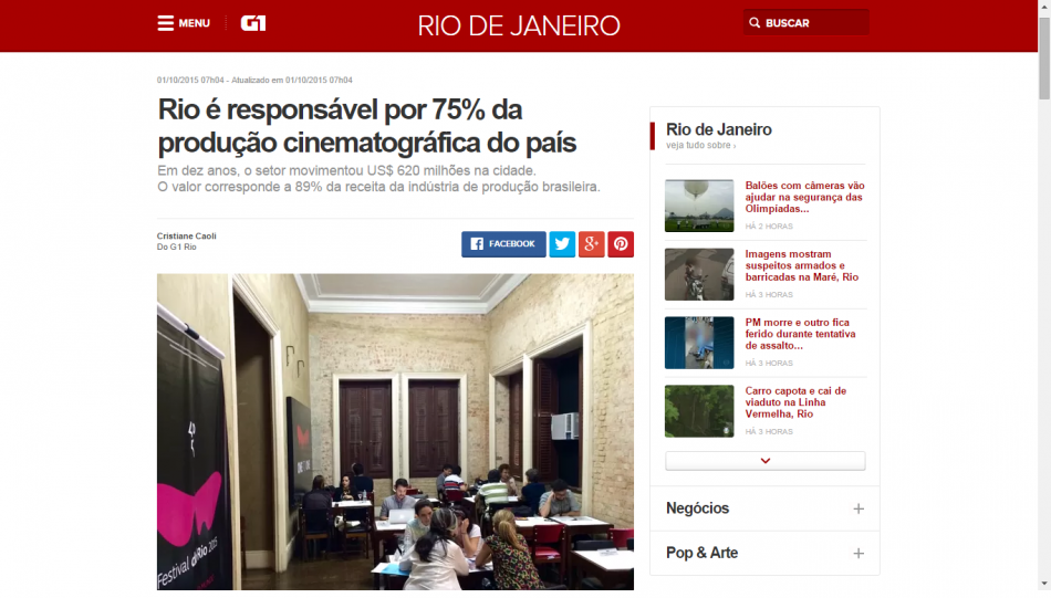 G1 01-10-2015 Rio é responsável por 75